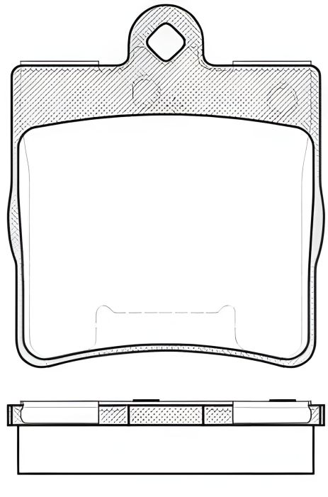 Комплект тормозных накладок MB CLC-CLASS, MB SLK, MB CLK, REMSA (067810)