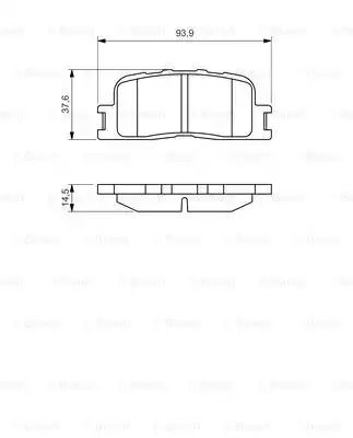 Комплект гальмівних колодок CHERY A5, LEXUS ES, TOYOTA HIGHLANDER, BOSCH (0986494359)