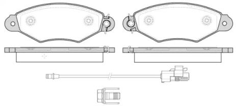 Комплект гальмівних колодок RENAULT KANGOO, REMSA (064330)