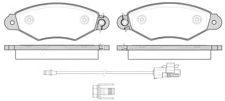Тормозные колодки для RENAULT KANGOO, комплектация REMSA (064330) Тормозные колодки для RENAULT KANGOO, комплектация REMSA (064330)