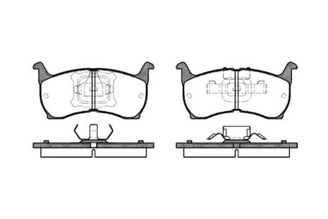 Комплект гальмівних колодок MAZDA 626, REMSA (016400)