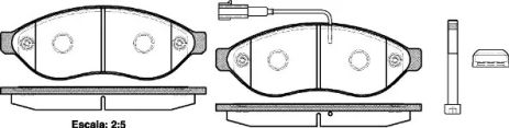 Комплект гальмівних колодок TOYOTA AURIS, FIAT DUCATO, PEUGEOT BOXER, REMSA (123701)