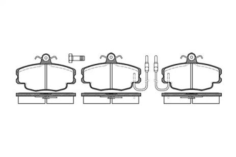 Комплект тормозных колодок PEUGEOT 205, RENAULT SUPER, RENAULT 19, REMSA (014102)