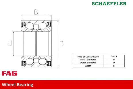 Комплект підшипника маточини колеса RENAULT SAFRANE, RENAULT MEGANE, RENAULT LAGUNA, FAG (713630050) Комплект підшипника маточини колеса RENAULT SAFRANE, RENAULT MEGANE, RENAULT LAGUNA, FAG (713630050)