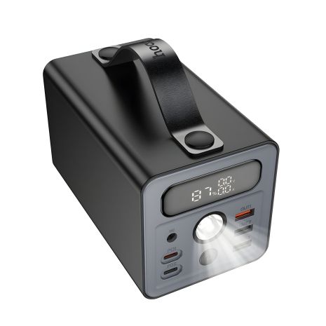 Повербанк Hoco J138 60000mAh, 3xUSB, Type-C, DC, 22.5W, PD 20W з дисплеєм та ліхтарем black Повербанк Hoco J138 60000mAh, 3xUSB, Type-C, DC, 22.5W, PD 20W з дисплеєм та ліхтарем black