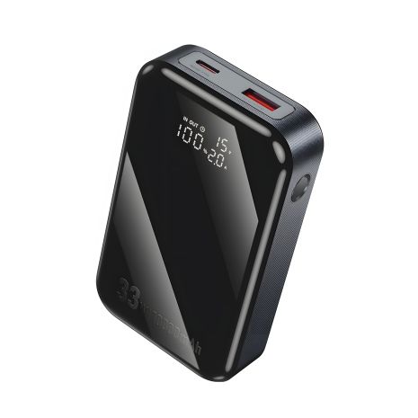 Повербанк Hoco Q30 10000mAh, QC, SCP, FCP, AFC, PD, PPS, Type-C, USB, 33W metal gray Повербанк Hoco Q30 10000mAh, QC, SCP, FCP, AFC, PD, PPS, Type-C, USB, 33W metal gray