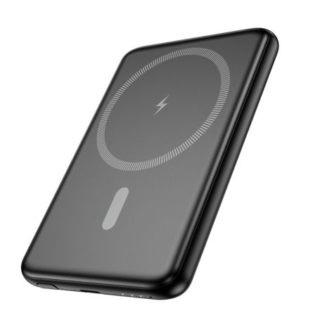 Повербанк Hoco J140A 5000mAh Type-C, QC, FCP, AFC, PD 20W магнітний з функцією бездротової зарядки black
