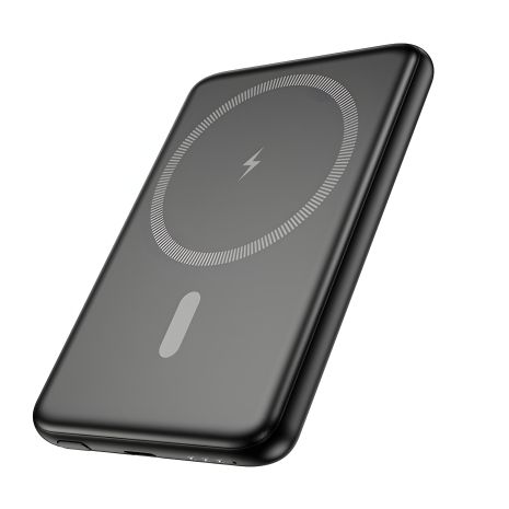 Повербанк Hoco J140A 5000mAh PD 20W магнитный с функцией беспроводной зарядки black Повербанк Hoco J140A 5000mAh PD 20W магнитный с функцией беспроводной зарядки black