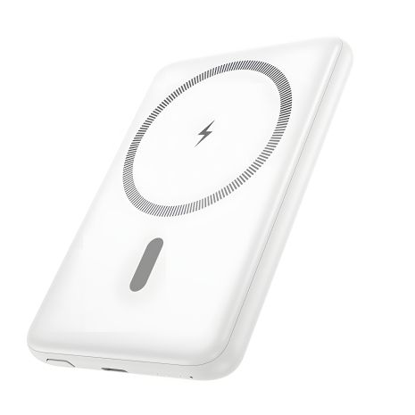 Повербанк Hoco J140A 5000mAh Type-C, QC, FCP, AFC, PD 20W магнітний з функцією бездротової зарядки white Повербанк Hoco J140A 5000mAh Type-C, QC, FCP, AFC, PD 20W магнітний з функцією бездротової зарядки white