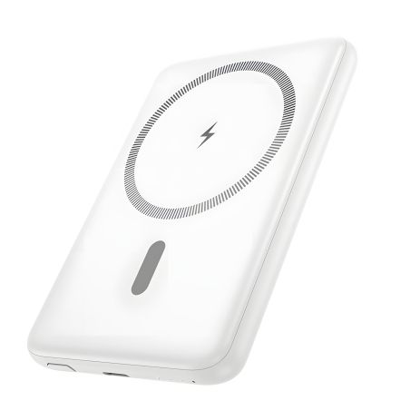Повербанк Hoco J140A 5000mAh Type-C, QC, FCP, AFC, PD 20W магнітний з функцією бездротової зарядки white