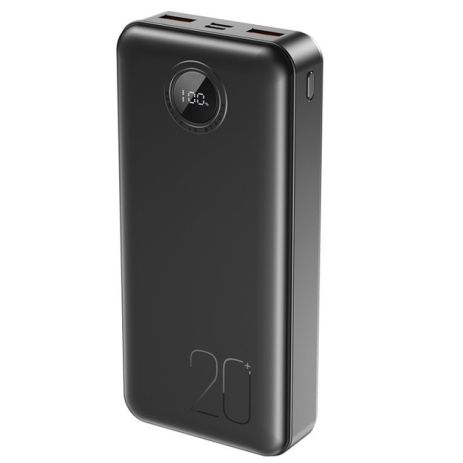 Повербанк XO PR239 PD20W/QC 22.5W digital display 20000 mAh Чорний