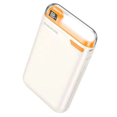 Повербанк Borofone BJ69 молочно-белый 10000mAh Skillful PD20W магнитный с ночным светом Повербанк Borofone BJ69 молочно-белый 10000mAh Skillful PD20W магнитный с ночным светом
