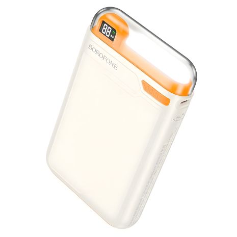 Повербанк Borofone BJ69 молочно-белый 10000mAh Skillful PD20W магнитный с ночным светом