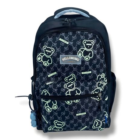 Шкільний водовідштовхувальний рюкзак для старшокласниць чорного кольору