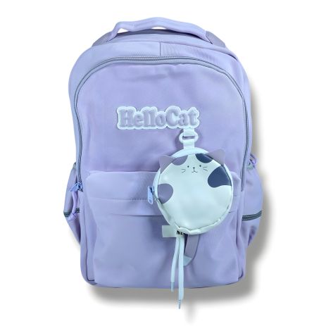 Текстильный рюкзак для девочек с отделением для ноутбука, фиолетовый