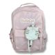 Рюкзак текстильний для дівчат рожевий з відділенням для ноутбука та прихованою кишенею