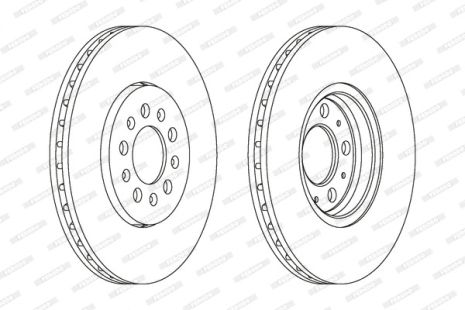 Диск гальмівний VW, SEAT TOLEDO, SKODA FABIA, FERODO (DDF1221)