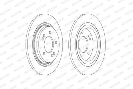 Диск гальмівний KIA XCEED, HYUNDAI i30, HYUNDAI GRANDEUR, FERODO (DDF2604C)