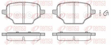 Citroën Berlingo, Opel Combo, Peugeot Partner, REMSA (183700) гальмівні колодки.