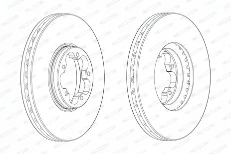 Гальмівний диск для Ford Transit та Ford Tourneo, Ferodo (DDF24701)