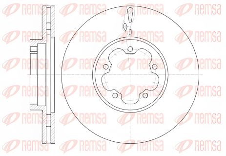 Тормозной диск Ford Transit, REMSA (6146010)