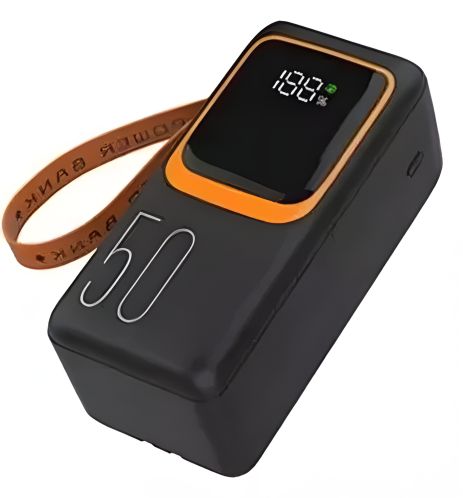 Повербанк DENMEN DP32, 50000mAh, 4.5A, 22,5W + ЛАМПА, BLACK Повербанк DENMEN DP32, 50000mAh, 4.5A, 22,5W + ЛАМПА, BLACK