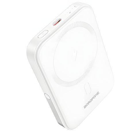 Повербанк Borofone Kody BJ51A PD20W magnetic 10000mAh (Білий) Повербанк Borofone Kody BJ51A PD20W magnetic 10000mAh (Білий)