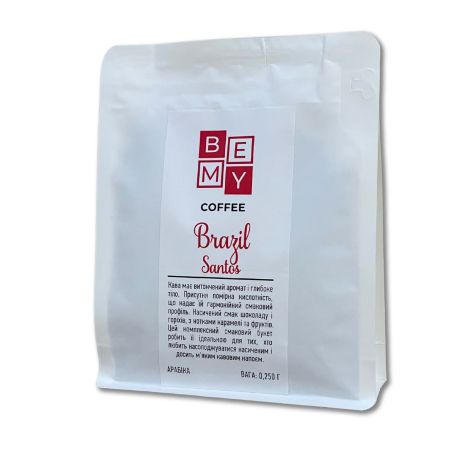 Кофе молотый BEMY Coffee Brazil Santos| 250 г для заваривания в фильтре