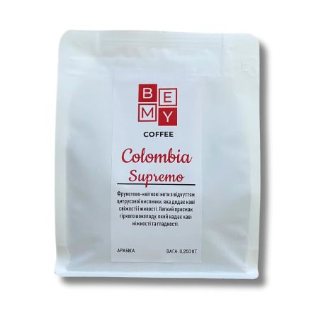 Кофе молотый BEMY Coffee Colombia Supremo| 250 г для заваривания в фильтре