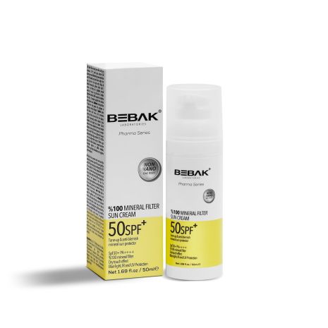 Солнцезащитный минеральный крем для лица SPF 50+ Bebak Pharma, 50 мл