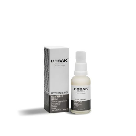 Антивікова нічна сироватка для обличчя з ліпосомальним ретинолом Bebak Pharma, 30 мл