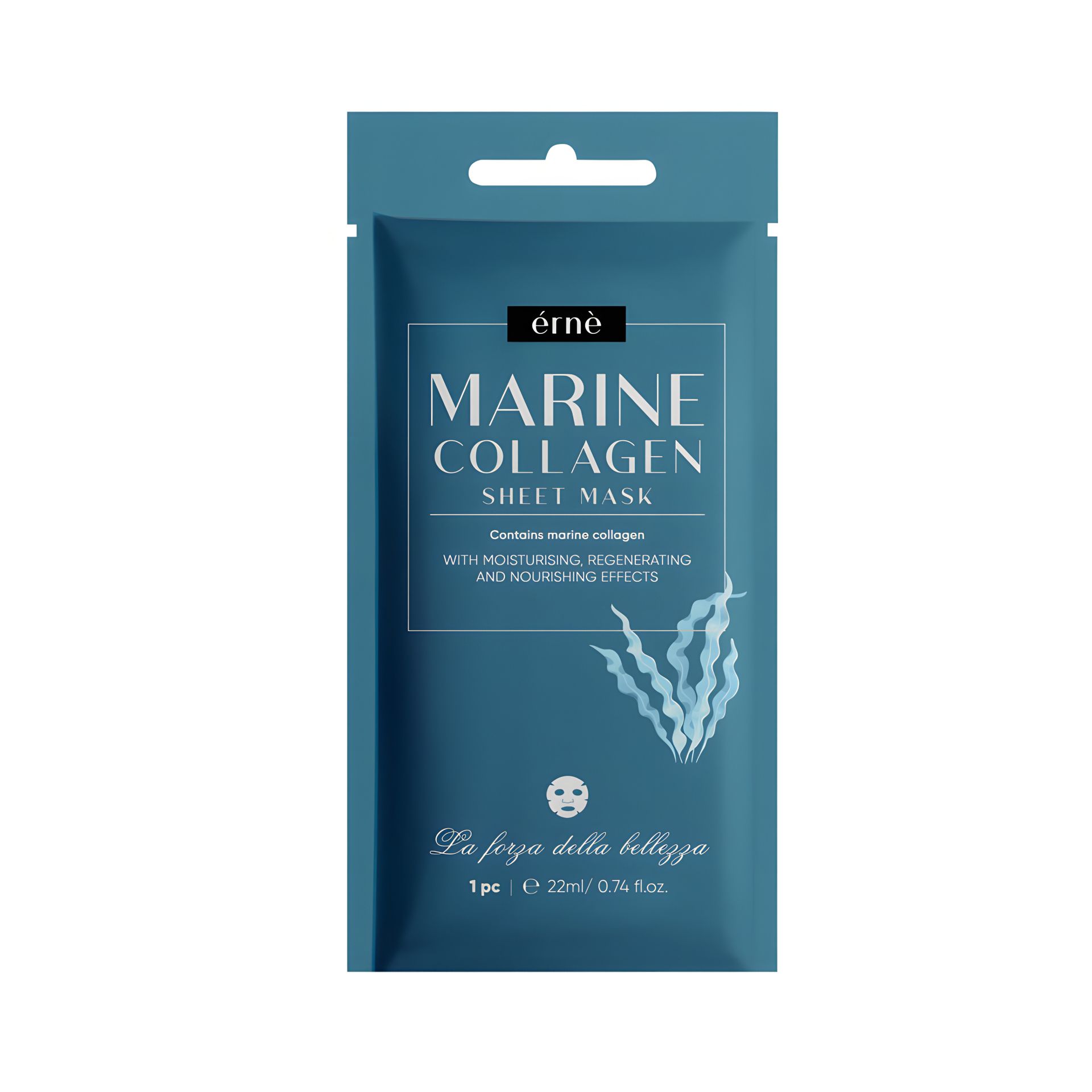 Тканинна маска відновлююча для обличчя з морським колагеном Erne, 22 мл Тканинна маска відновлююча для обличчя з морським колагеном Erne, 22 мл