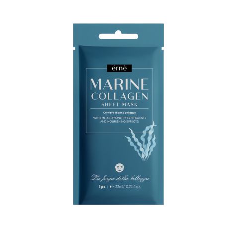 Тканинна маска відновлююча для обличчя з морським колагеном Erne, 22 мл
