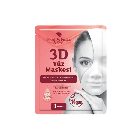 Восстанавливающая и осветительная маска-патч 3D для лица Rituel de Beaute, 1 шт.