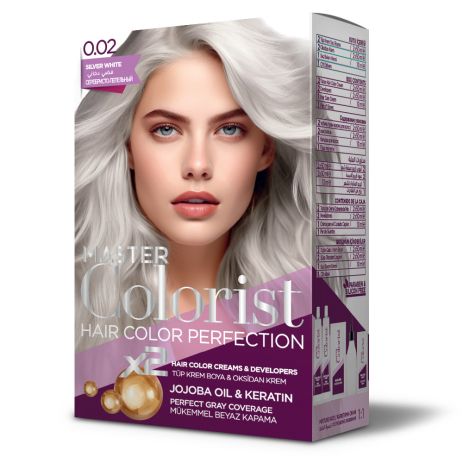 Краска для волос Master Colorist 0.02 Серебристо-пепельный, 2x50 мл+2x50 мл+10 мл Краска для волос Master Colorist 0.02 Серебристо-пепельный, 2x50 мл+2x50 мл+10 мл
