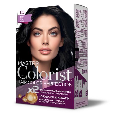 Краска для волос Master Colorist 1.0 Черный, 2x50 мл+2x50 мл+10 мл