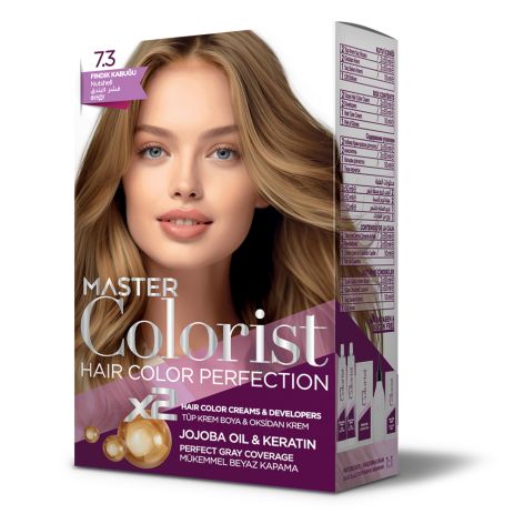Краска для волос Master Colorist 7.3 Лесной орех, 2x50 мл+2x50 мл+10 мл