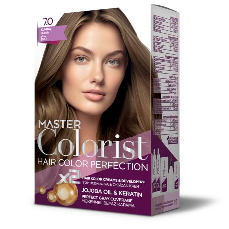 Краска для волос Master Colorist 7.0 Натуральный русый, 2x50 мл+2x50 мл+10 мл Краска для волос Master Colorist 7.0 Натуральный русый, 2x50 мл+2x50 мл+10 мл