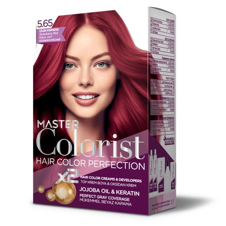 Краска для волос Master Colorist 5.65 Клубнично-красный, 2x50 мл+2x50 мл+10 мл