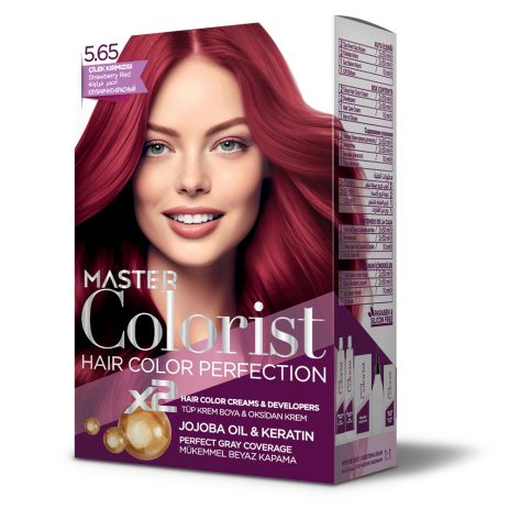 Краска для волос Master Colorist 5.65 Клубнично-красный, 2x50 мл+2x50 мл+10 мл Краска для волос Master Colorist 5.65 Клубнично-красный, 2x50 мл+2x50 мл+10 мл