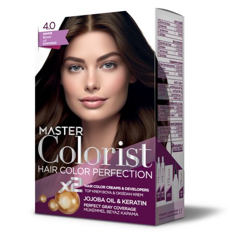 Краска для волос Master Colorist 4.0 Коричневый, 2x50мл+2x50мл+10мл
