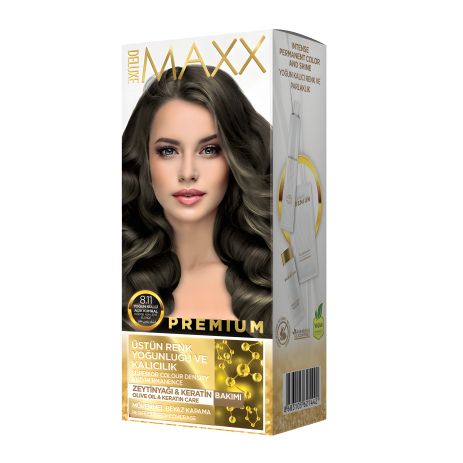 Краска для волос MAXX Deluxe 8.11 Интенсивный пепельно-русый, 50 мл+50 мл+10 мл Краска для волос MAXX Deluxe 8.11 Интенсивный пепельно-русый, 50 мл+50 мл+10 мл