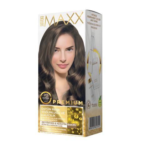 Краска для волос MAXX Deluxe 7.0 Натуральный русый, 50 мл+50 мл+10 мл