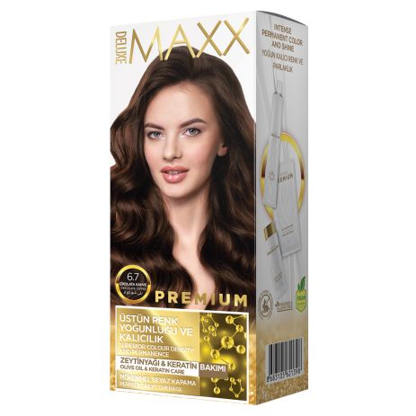 Краска для волос MAXX Deluxe 6.7 Шоколадный кофе, 50 мл+50 мл+10 мл