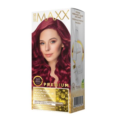 Краска для волос MAXX Deluxe 5.65 Гранатово-красный, 50 мл+50 мл+10 мл