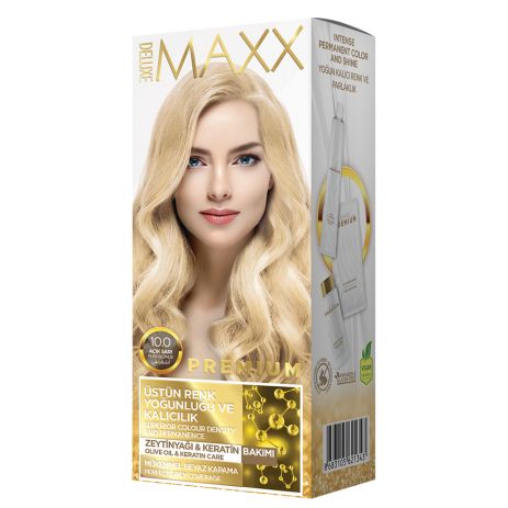 Краска для волос MAXX Deluxe 10.0 Светлый блонд, 50 мл+50 мл+10 мл
