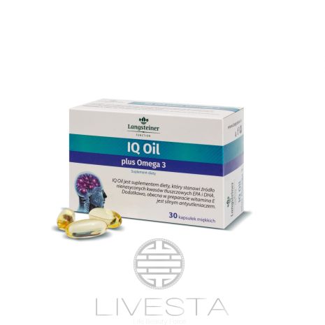 Диетическая добавка "IQ Oil + Омега 3" Langsteiner, 30 капсул