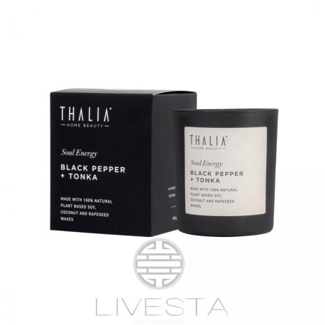 Аромасвечка Soul Energy "черный перец + тонкая" Thalia, 150 г