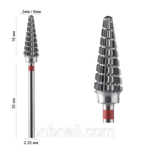 Фреза конус скруглений червоний 16004 Хільда DLX (ТВС 500 104 160 004) - ConeCutter Фреза конус скруглений червоний 16004 Хільда DLX (ТВС 500 104 160 004) - ConeCutter