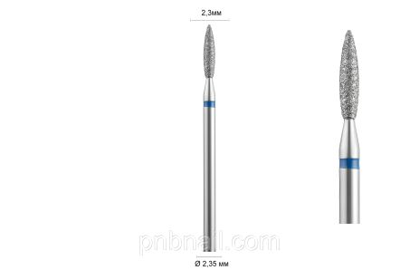 Алмазная фреза 244 синяя, форма "Полум'я безопасное" DLX синего цвета 023
